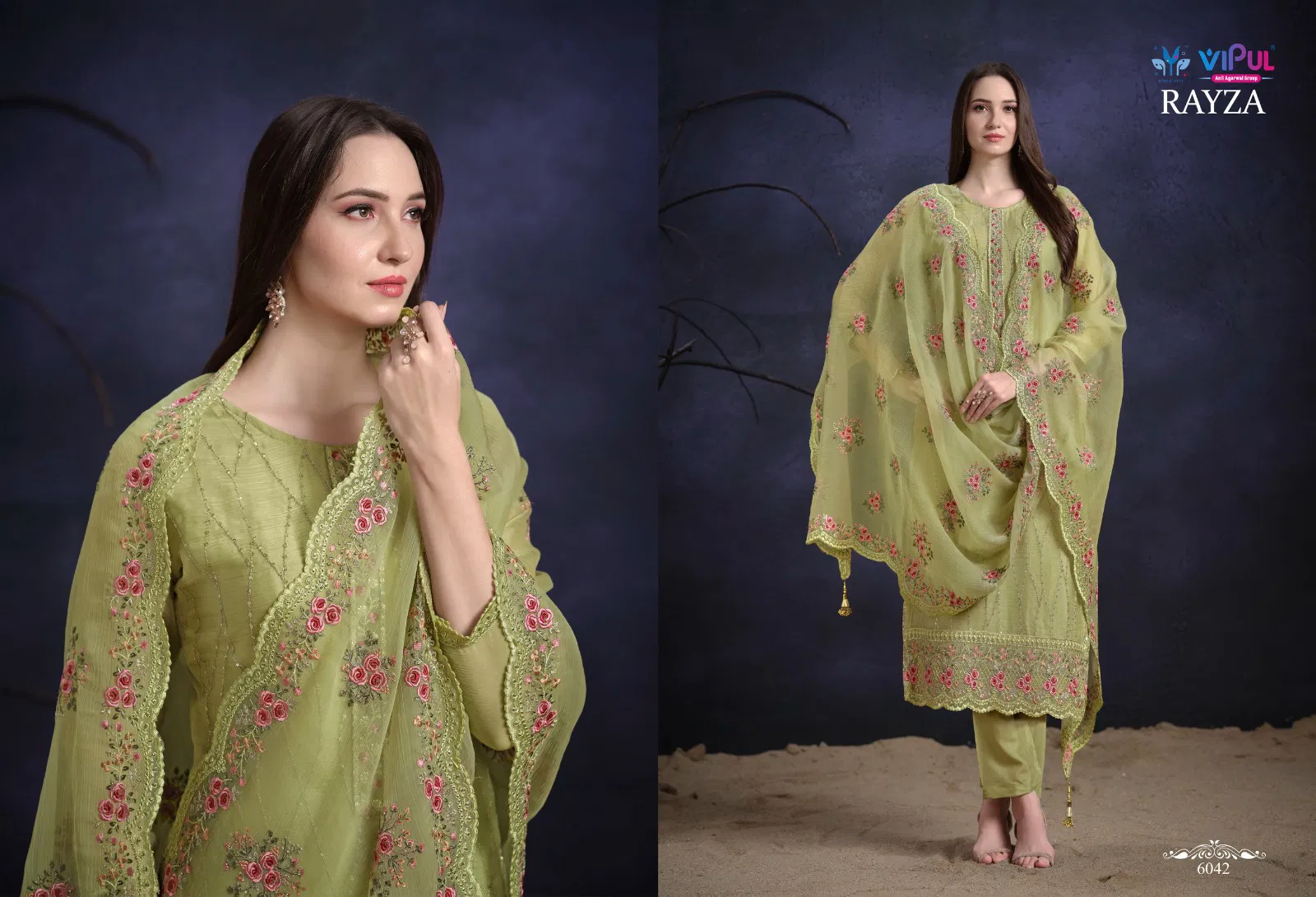Rayza By Vipul Organza Chiffon Designer Salwar Kameez Wholesale Price In Surat